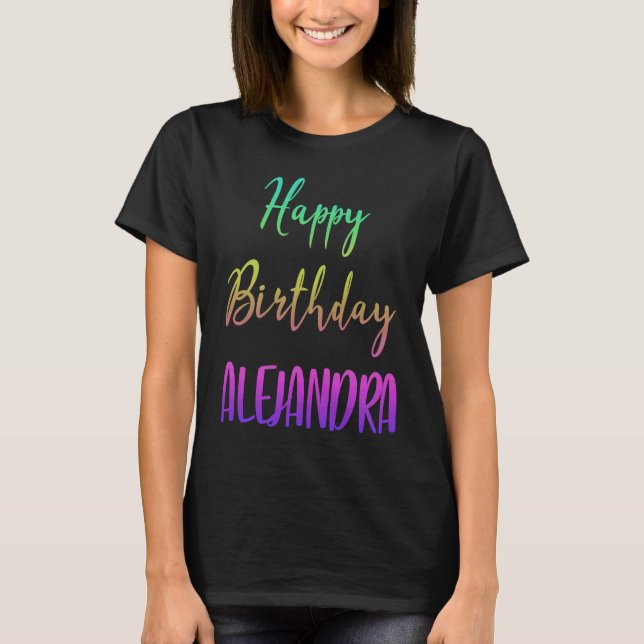 Camiseta Feliz cumpleaños Alejandra Idea (Anverso)