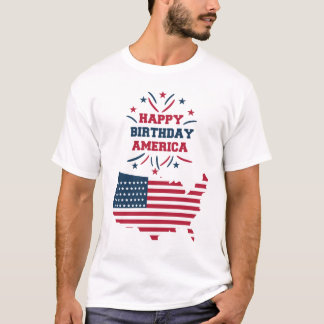 Camiseta feliz cumpleaños américa
