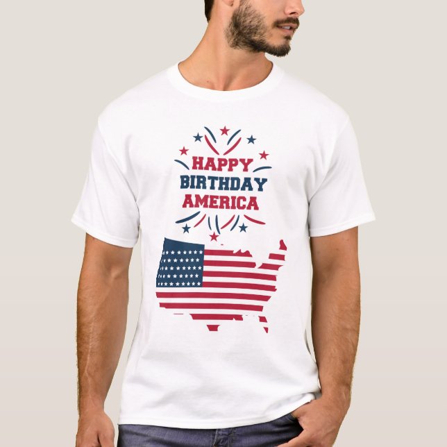 Camiseta feliz cumpleaños américa (Anverso)