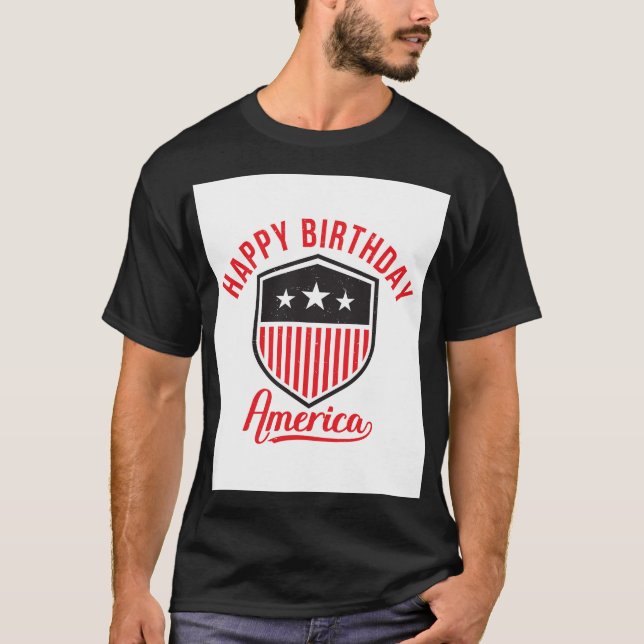 Camiseta Feliz cumpleaños, América (Anverso)