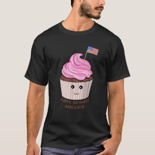 Camiseta Feliz cumpleaños America 4 de julio Torta de Estad
