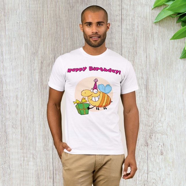 Camiseta Feliz cumpleaños Bee Mens T-Shirt (Subido por el creador)