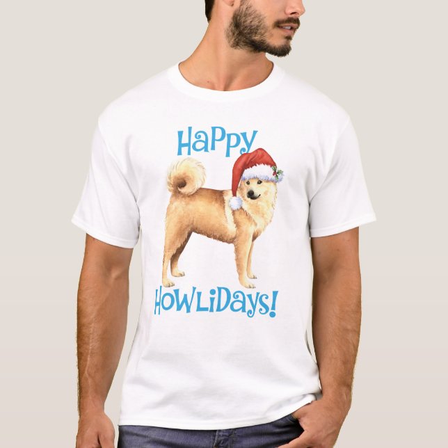 Camiseta Feliz cumpleaños Buhund noruego (Anverso)