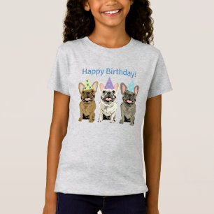 Camiseta ¡Feliz Cumpleaños! Bulldogs Franceses