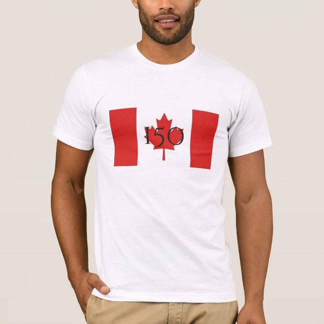 Camiseta Feliz cumpleaños Canadá-150 (Anverso)