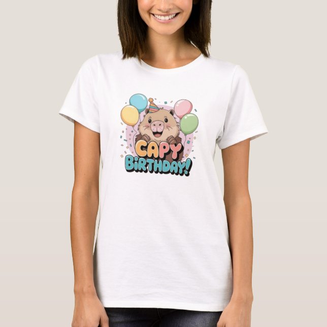 Camiseta ¡Feliz cumpleaños Capy! (Anverso)