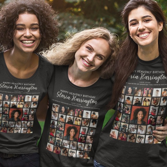 Camiseta Feliz Cumpleaños Celestial | Tributo Fotográfico M (Subido por el creador)
