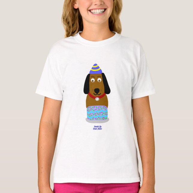 Camiseta Feliz cumpleaños Chica de ropa blanca básica camis (Anverso)