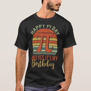 Camiseta Feliz cumpleaños Chica niño de Math Geek Pi Day 1