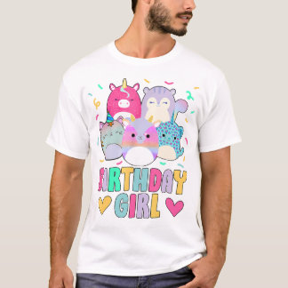 Camiseta Feliz cumpleaños Chica Squish Squad Mallow Chicas 