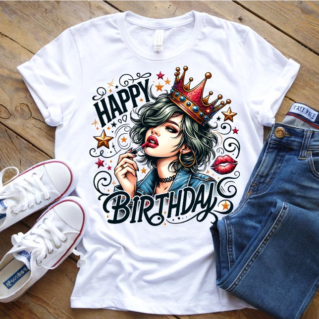 Camiseta Feliz cumpleaños chica T-Shirt (Subido por el creador)