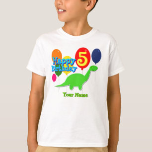 Camiseta Feliz cumpleaños cinco años de los globos de