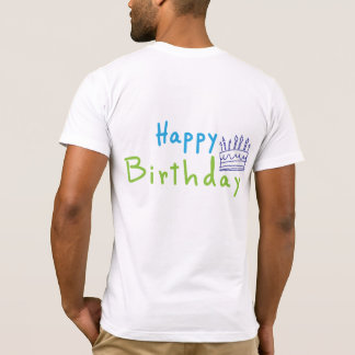 Camiseta Feliz cumpleaños colorido diseño de pasteles