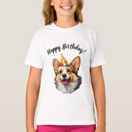 Camiseta Feliz cumpleaños cono Corgi