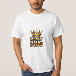 Camiseta Feliz cumpleaños, Corona de Oro: cumpleaños real