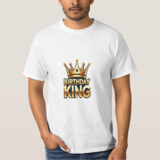 Camiseta Feliz cumpleaños, Corona de Oro: cumpleaños real