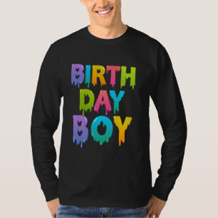 Camiseta Feliz Cumpleaños Cute Slime Fiesta Squad Para Niño