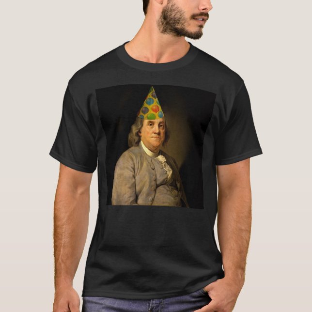 Camiseta Feliz cumpleaños de Ben Franklin (Anverso)