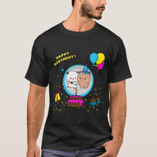 Camiseta Feliz Cumpleaños De Bubu Panda A Dudu Bearâ Fei