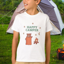 Feliz cumpleaños de camper lindo oso camping