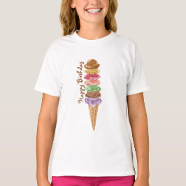 Camiseta Feliz Cumpleaños de Helado