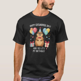 Camiseta Feliz cumpleaños del Día de la Marmota