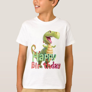 Camiseta Feliz Cumpleaños Dinosaurio – Diseño divertido de 
