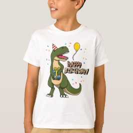 Camiseta Feliz Cumpleaños Dinosaurio T-Rex