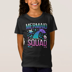 Camiseta Feliz Cumpleaños Diseño de Fiesta de Sirenas en el