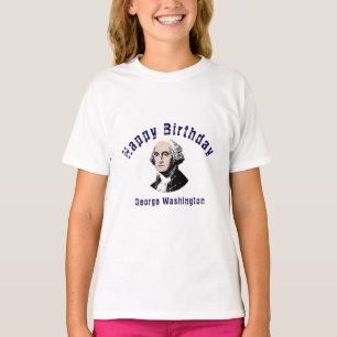 Camiseta Feliz cumpleaños diseño único de George Washington