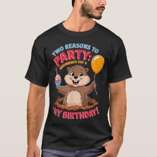 Camiseta Feliz Cumpleaños el Día de la Marmota 2025 Cumplea