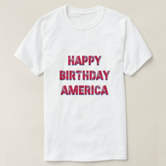 Camiseta Feliz cumpleaños Estados Unidos Estrellas Estrella