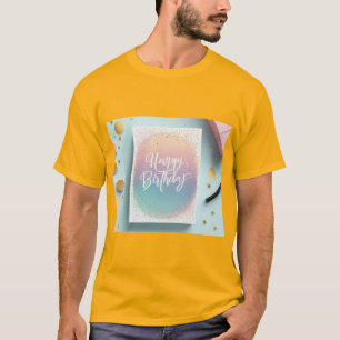 Camiseta Feliz Cumpleaños Estilo Minimalista Chic
