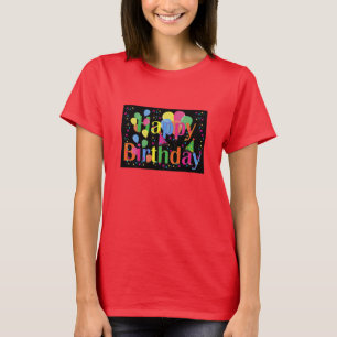 Camiseta Feliz cumpleaños, fiesta de cumpleaños.