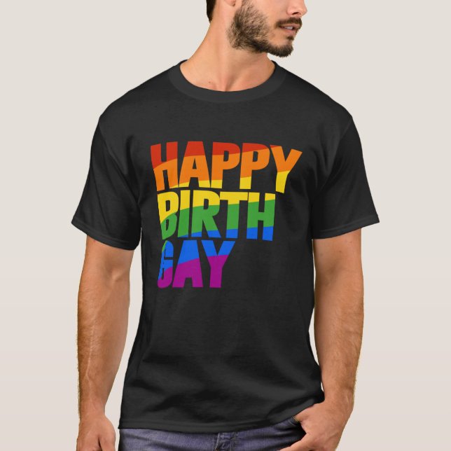 Camiseta Feliz Cumpleaños Gay (Anverso)