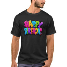 Feliz cumpleaños grafiti con letras coloridas