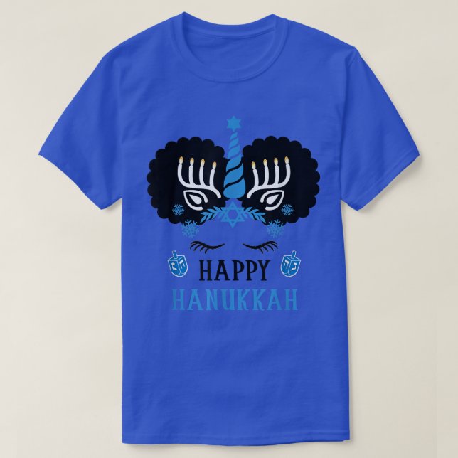 Camiseta Feliz cumpleaños Hanukkah Feliz Navidad Chanukah  (Diseño del anverso)