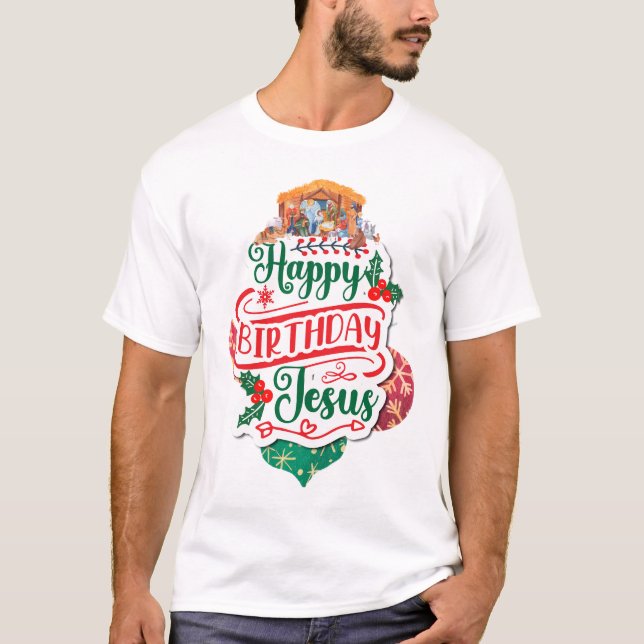 Camiseta Feliz cumpleaños, Jesús (Anverso)