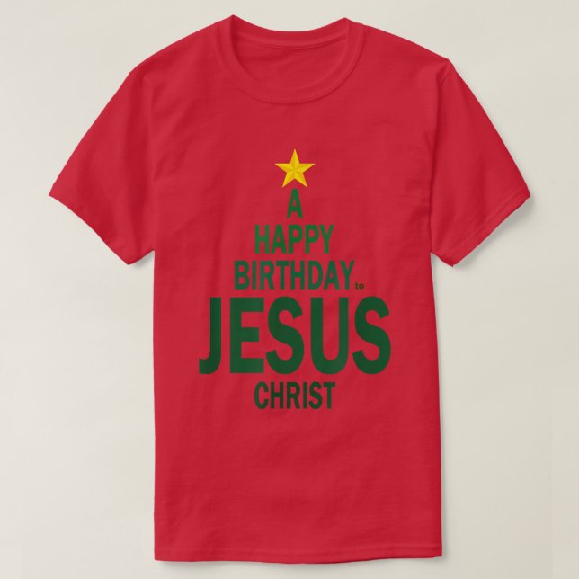 Camiseta Feliz cumpleaños, Jesús (Diseño del anverso)