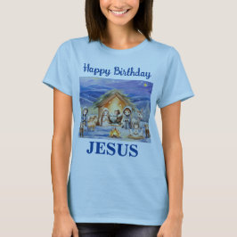 Camiseta feliz cumpleaños Jesús Adulto