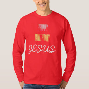 Camiseta Feliz cumpleaños JESUS - cereza, blanco y limón