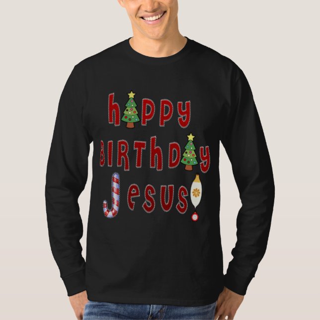 Camiseta Feliz cumpleaños Jesús Cristiano (Anverso)