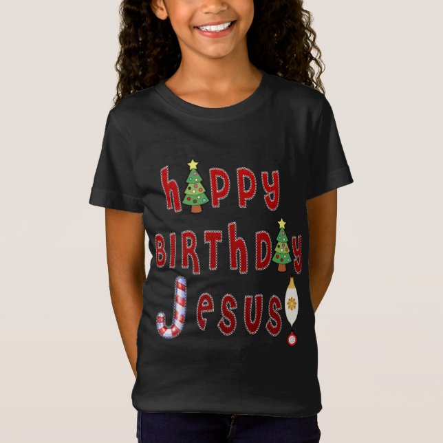 Camiseta Feliz cumpleaños Jesús Cristiano (Anverso)