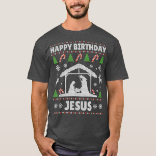 Camiseta Feliz cumpleaños, Jesús Navidades Nochebuena suéte