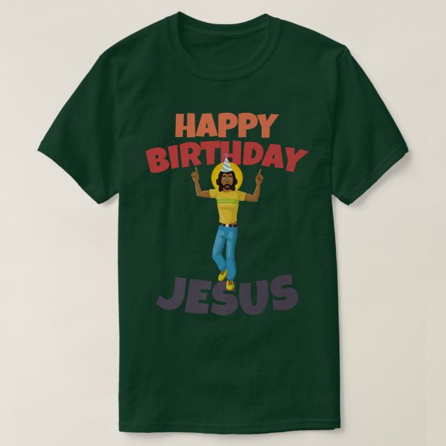 Camiseta Feliz cumpleaños, Jesús Navidades Premium (Diseño del anverso)