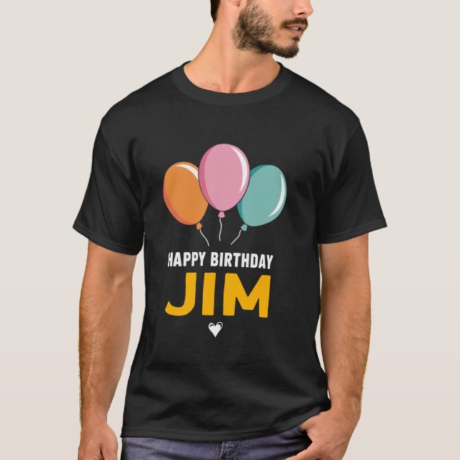 Camiseta Feliz Cumpleaños Jim (Anverso)