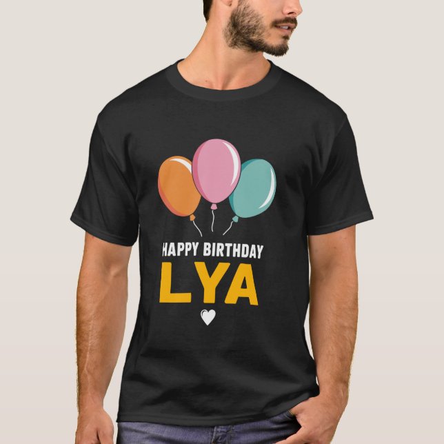 Camiseta Feliz Cumpleaños Lya (Anverso)