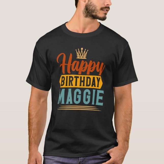 Camiseta Feliz cumpleaños Maggie (Anverso)