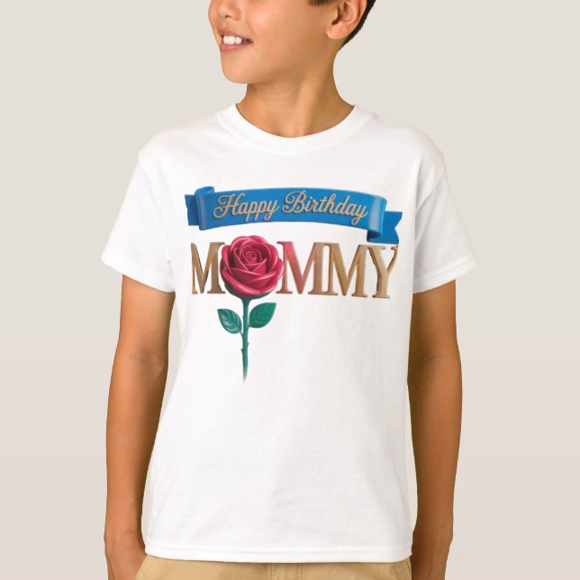 Camiseta Feliz cumpleaños mamá (Anverso)