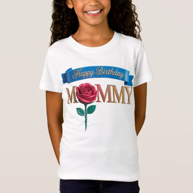 Camiseta Feliz cumpleaños mamá (Anverso)